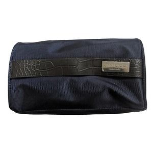 Jimmy Choo Parfums dark blue toiletry pouch cosmetic travel bag dopp case New